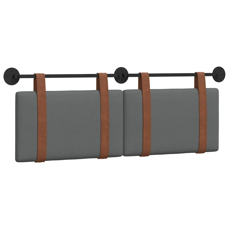 Tête de lit suspendue Uni Gris foncé 130 x 55 x 5 cm PU antique - 2