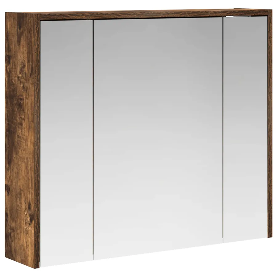Armoire Miroir de Salle de Bain Chêne fumé 73,5 x 16 x 62,5 cm - 2