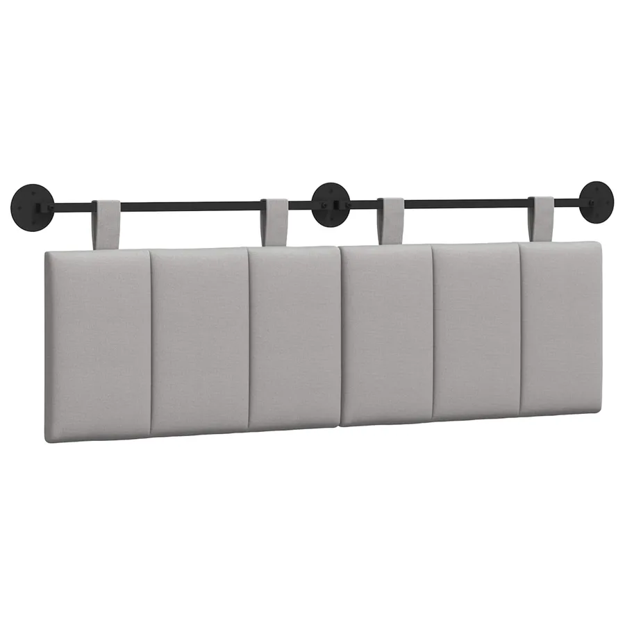 Tête de lit suspendue Gris nuage Tissu - 2