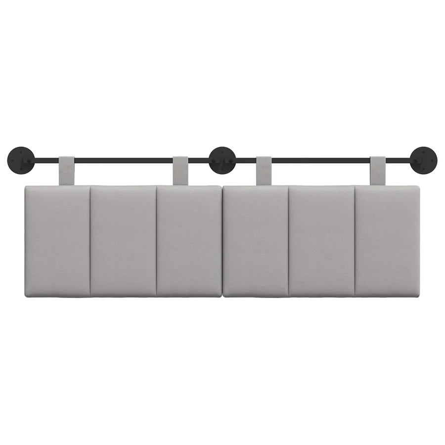 Tête de lit suspendue Gris nuage Tissu - 5