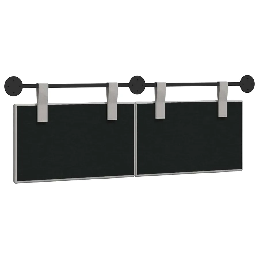 Tête de lit suspendue Gris nuage Tissu - 7