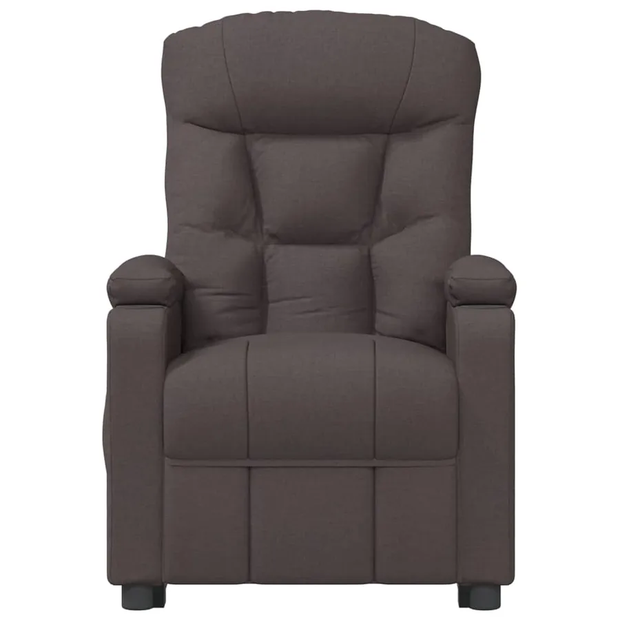 Fauteuil électrique de massage Marron foncé Tissu - 4