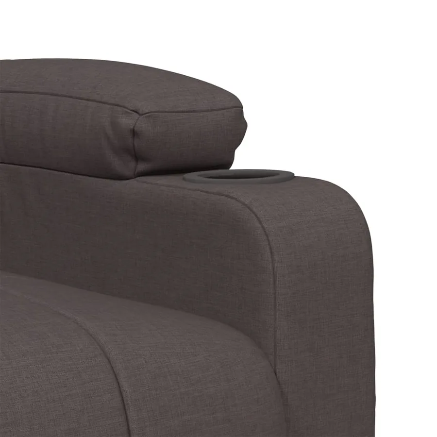 Fauteuil électrique de massage Marron foncé Tissu - 9