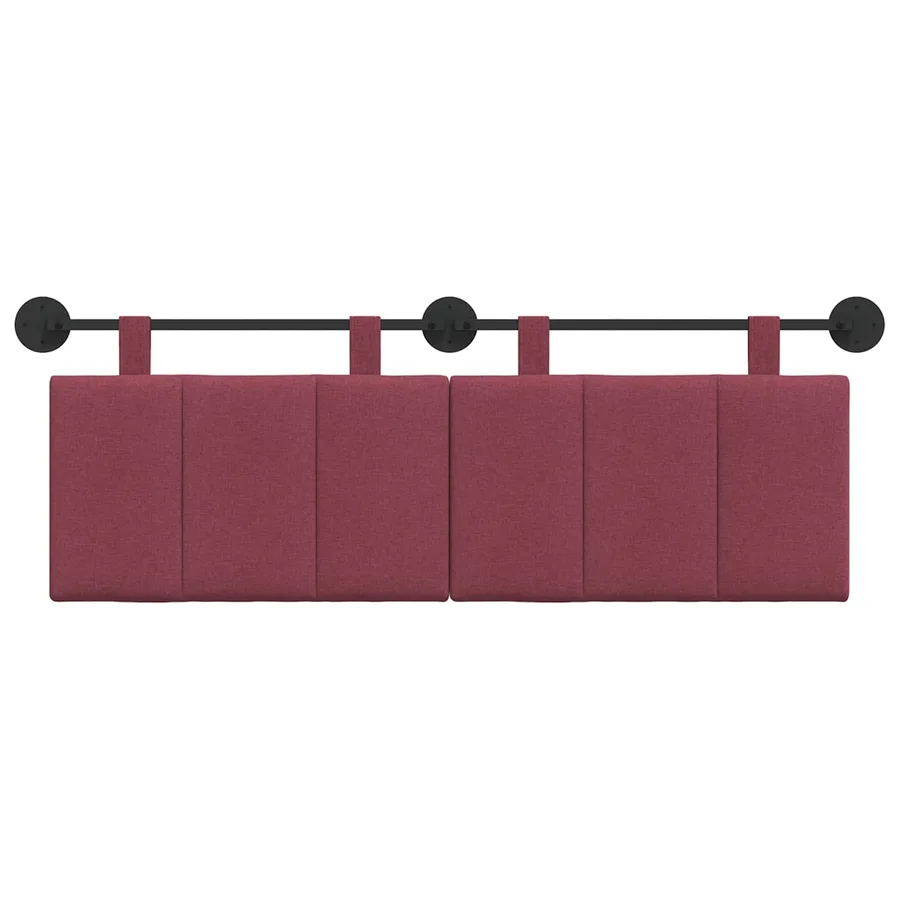 Tête de lit suspendue Bordeaux Tissu - 5
