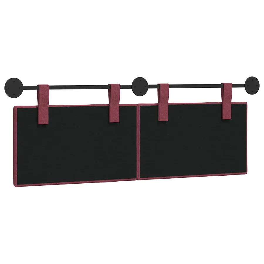 Tête de lit suspendue Bordeaux Tissu - 7