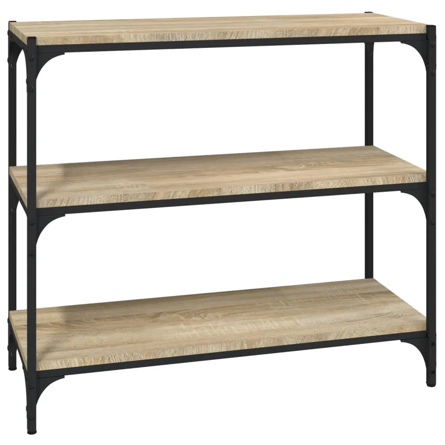 Bibliothèque Chêne Sonoma 80x33x70,5 cm Bois d'ingénierie acier - 2