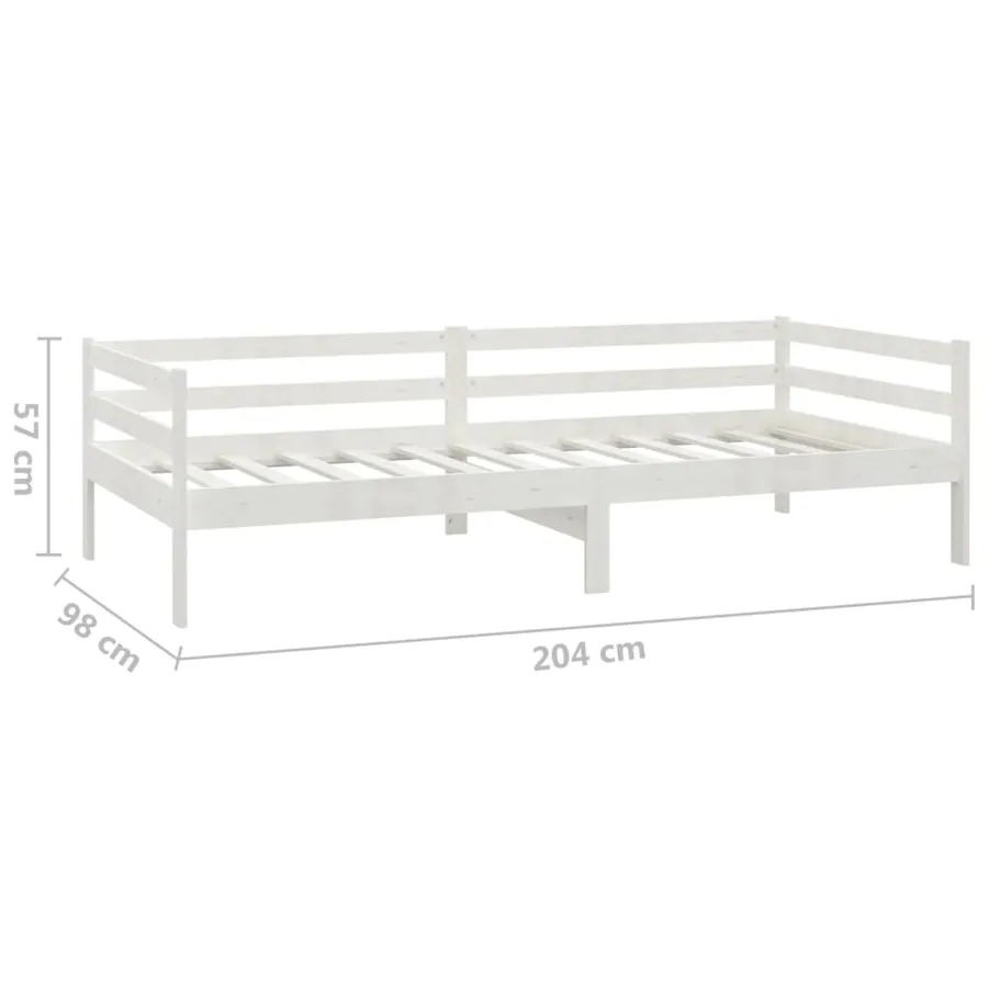 Lit de jour sans matelas avec tiroirs 90x200 cm blanc - 7