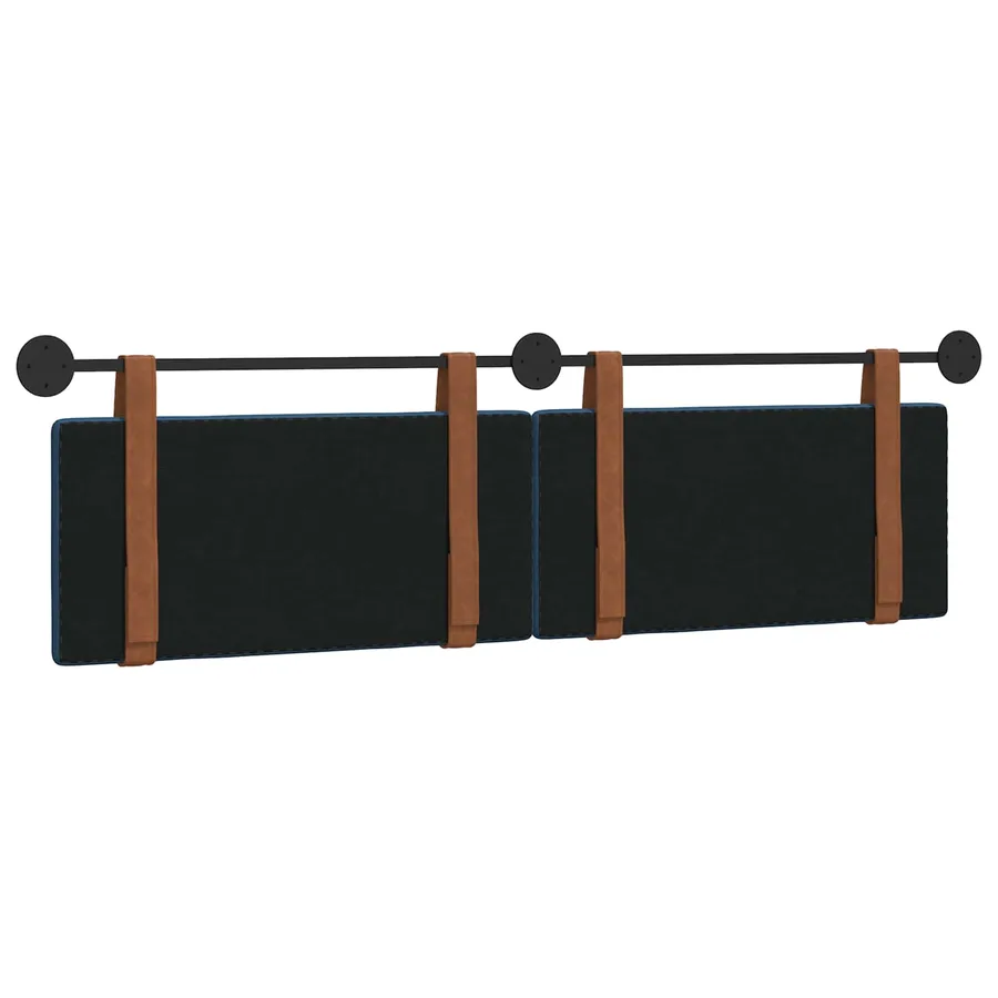 Tête de lit suspendue Uni Bleu 190 x 55 x 5 cm PU antique - 7