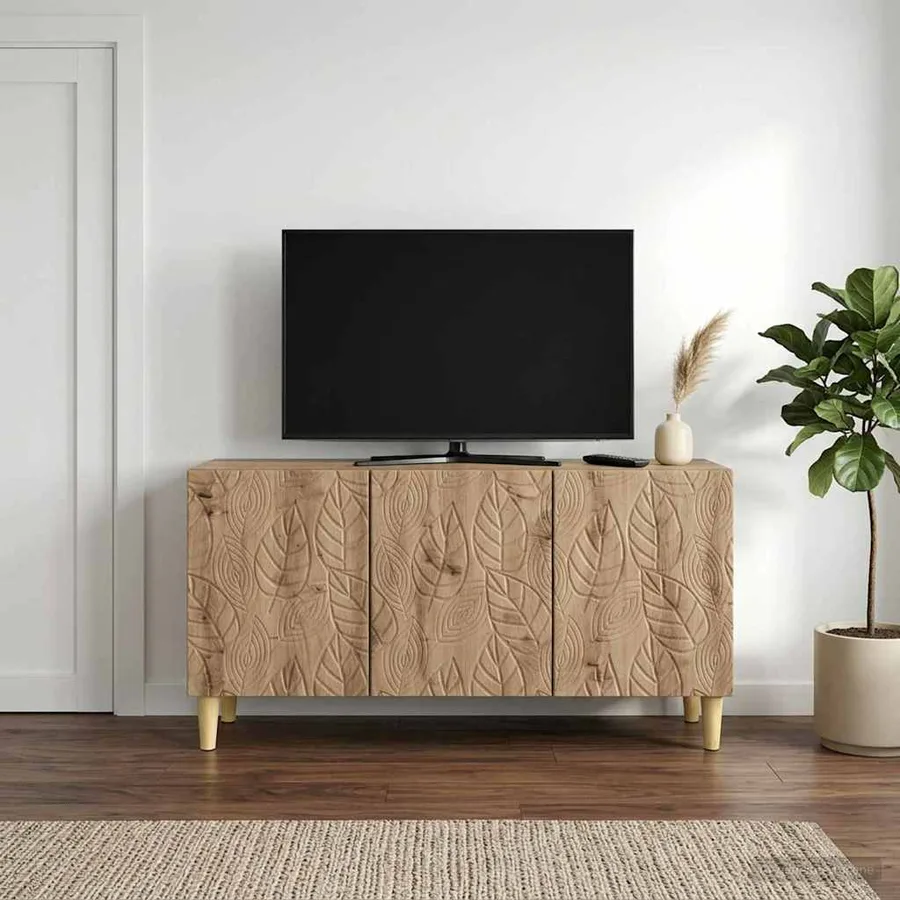 Meuble TV 99 x 34,5 x 50 cm Chêne artisanal Bois d'ingénierie - 3
