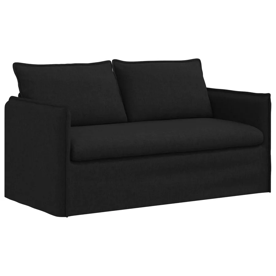 Ensemble de Canapés 2 pcs Noir 156 x 82 x 85 cm Tissu - 5