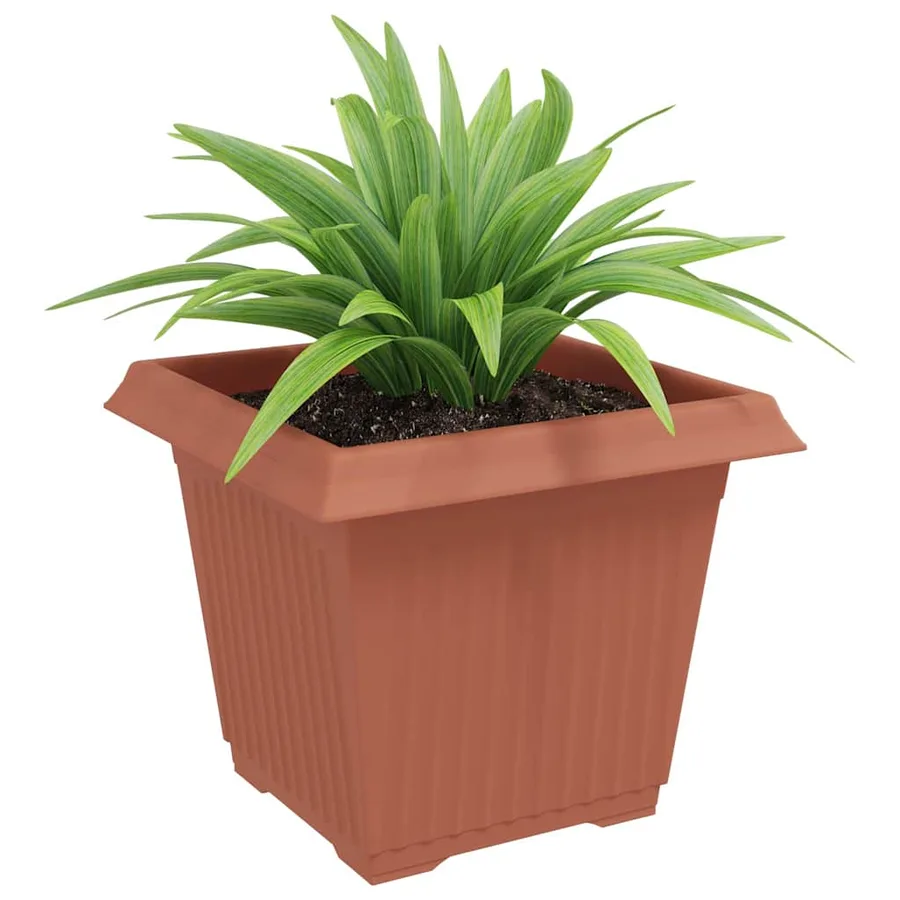 Pot de Fleurs Carré 6 pcs Rouge brique 28,5 x 28,5 x 22 cm - 3