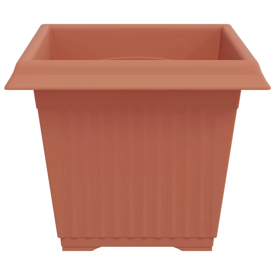 Pot de Fleurs Carré 6 pcs Rouge brique 28,5 x 28,5 x 22 cm - 6