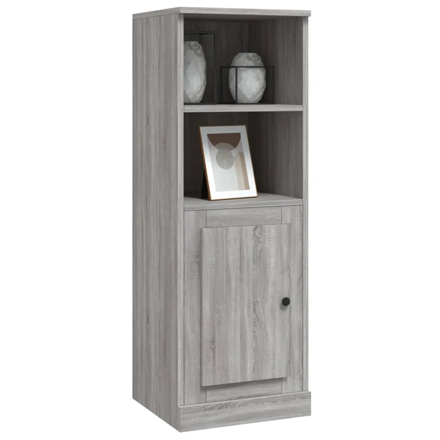 Buffet haut sonoma gris 36x35,5x103,5 cm bois d'ingénierie - 4