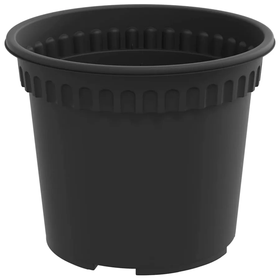 Pot à fleurs rond 24 pcs Noir Ø 12,5 x 10 cm Plastique - 5