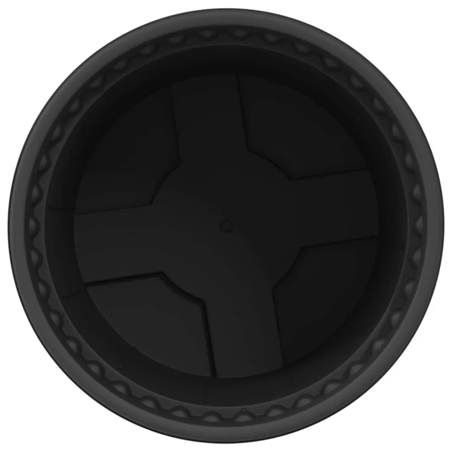 Pot à fleurs rond 24 pcs Noir Ø 12,5 x 10 cm Plastique - 6