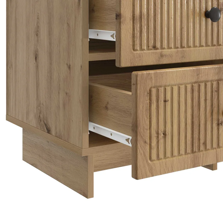 Cabinet de chevet Chêne artisanal 43 x 41 x 66,5 cm - 9
