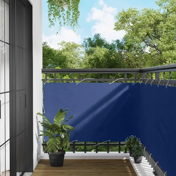 Écran de balcon Bleu 100 x 1000 cm Tissu Oxford