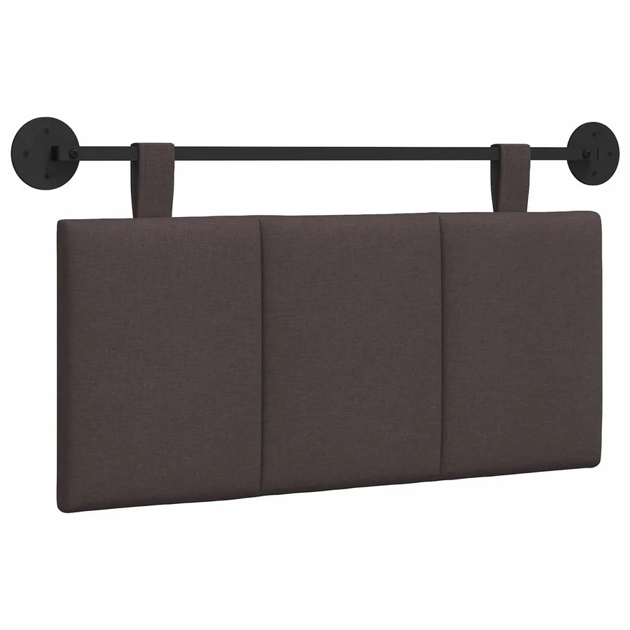 Tête de lit suspendue Marron foncé Tissu - 2