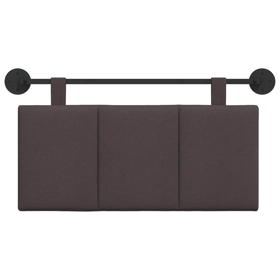 Tête de lit suspendue Marron foncé Tissu - 5