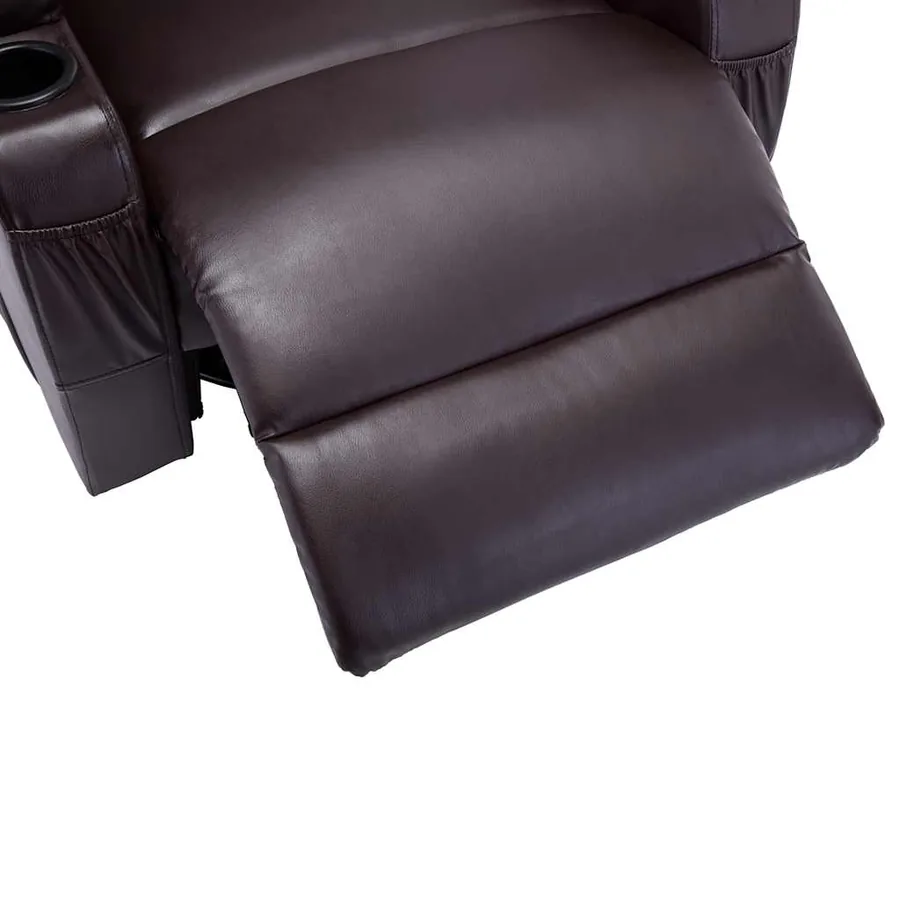 Fauteuil à bascule de massage Marron Similicuir - 10