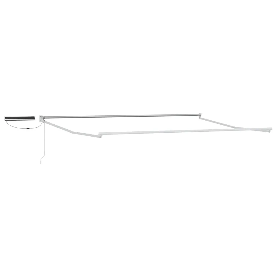 Cadre de store rétractable électrique Blanc 4 x 2 m Acier - 2