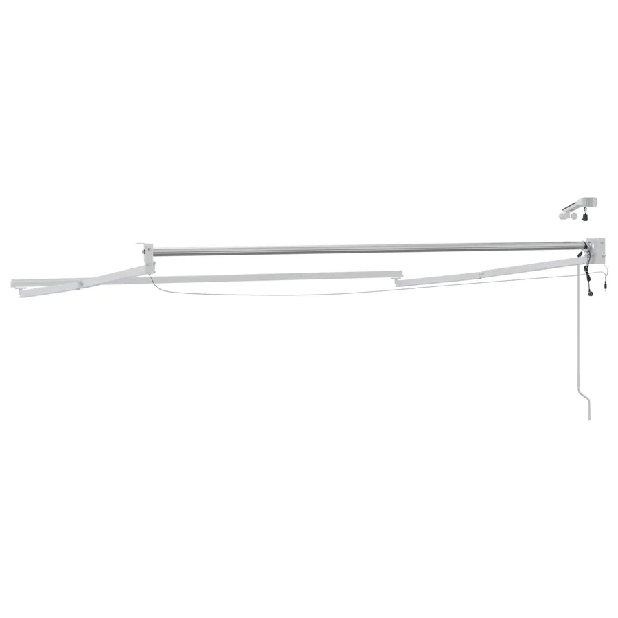 Cadre de store rétractable électrique Blanc 3 x 2,5 m Aluminium - 7
