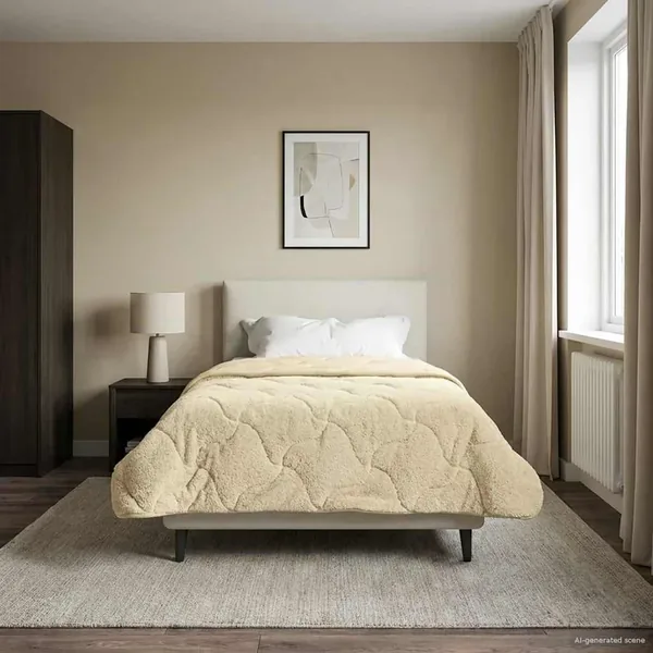 Duvet d'été simple Matelassé Crème 140 x 220 cm
