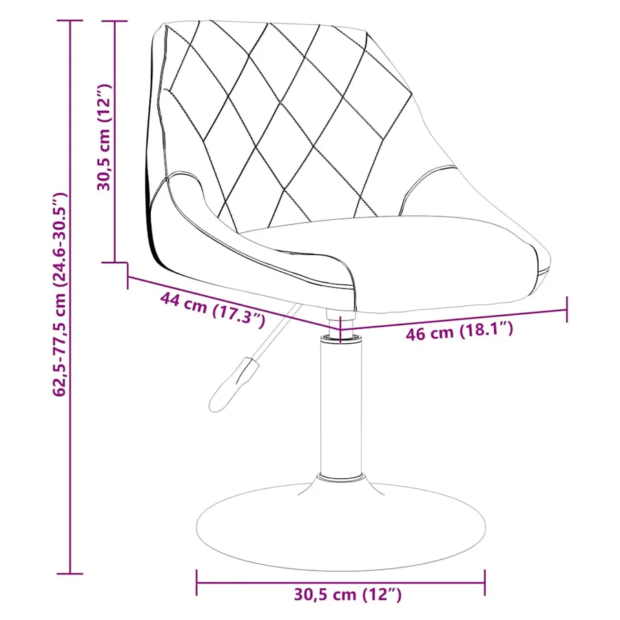 Tabouret de bar Gris foncé Velours - 9