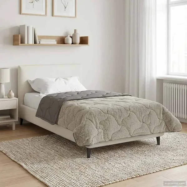 Duvet complet toute l'année Matelassé Gris clair 140 x 220 cm