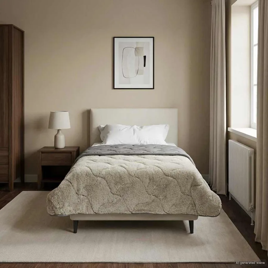 Duvet complet toute l'année Matelassé Gris clair 140 x 220 cm - 4
