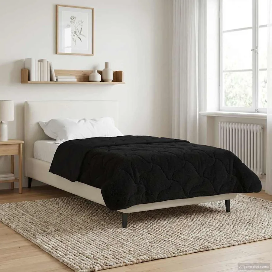 Duvet complet toute l'année Matelassé Noir 140 x 220 cm - 4
