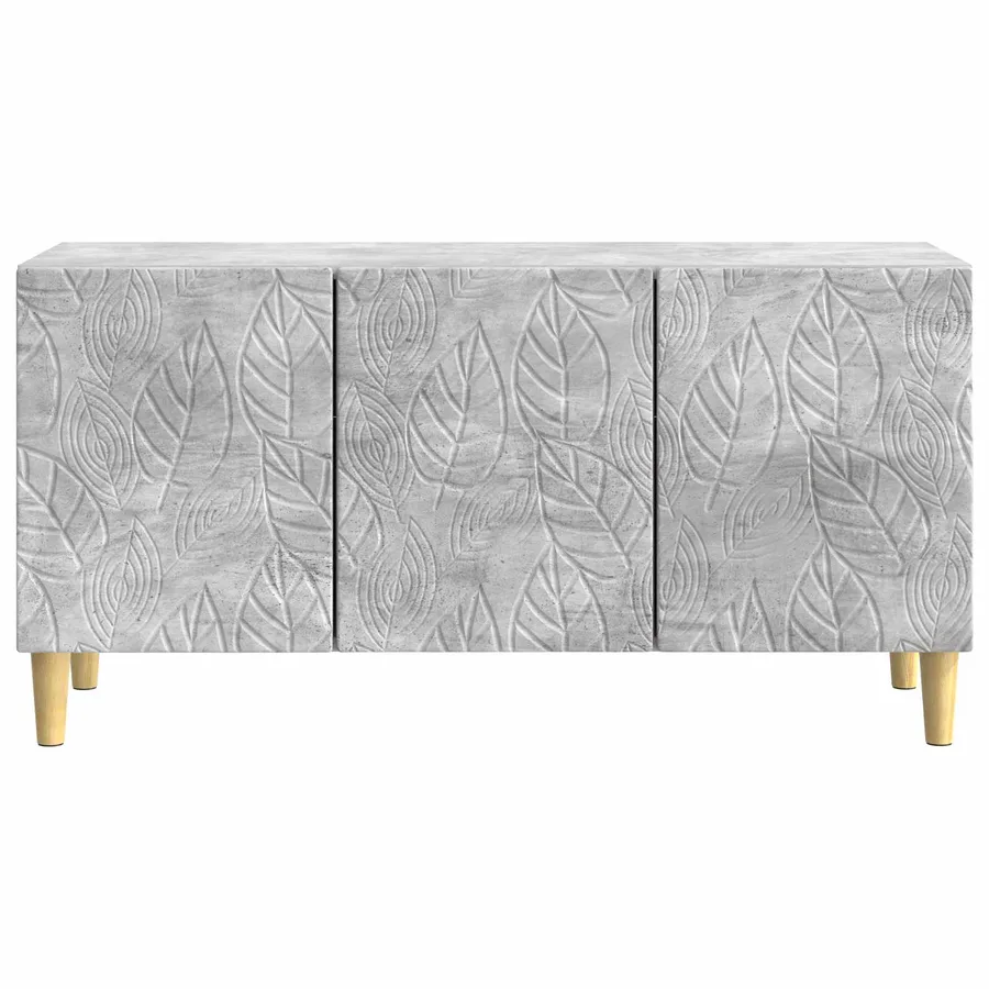 Meuble TV 99 x 34,5 x 50 cm Gris béton Bois d'ingénierie - 5