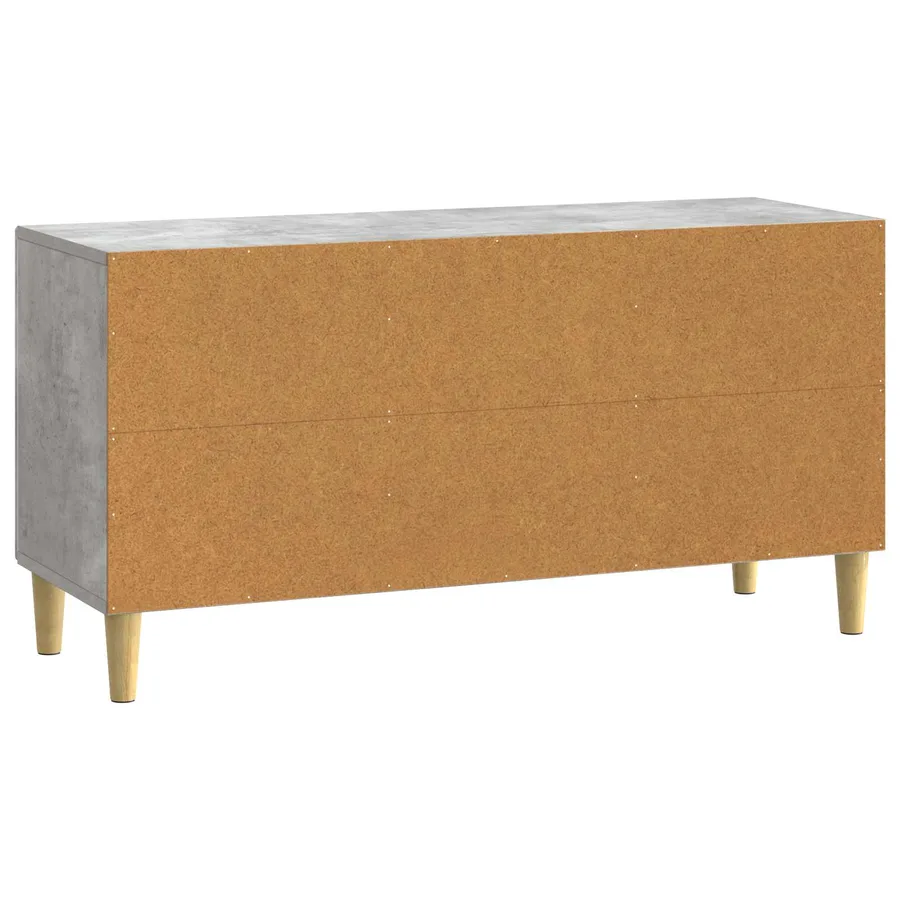 Meuble TV 99 x 34,5 x 50 cm Gris béton Bois d'ingénierie - 7