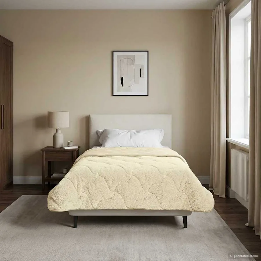 Duvet complet toute l'année Matelassé Crème 135 x 200 cm