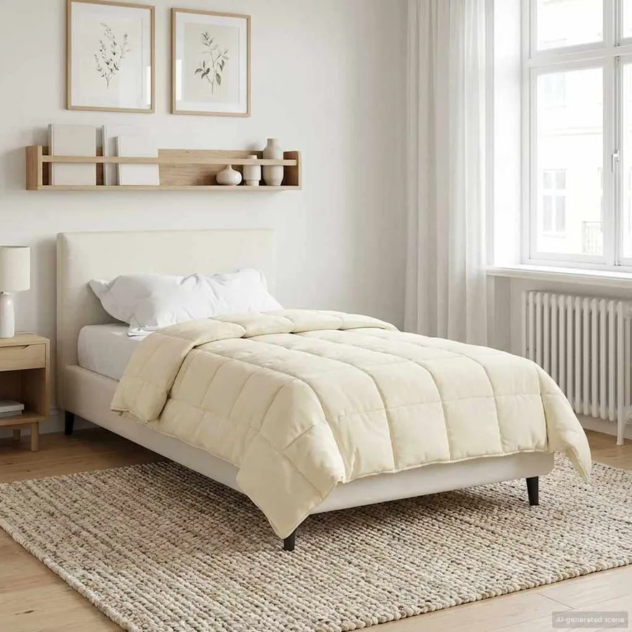 Duvet complet toute l'année Matelassé Crème 135 x 200 cm - 4