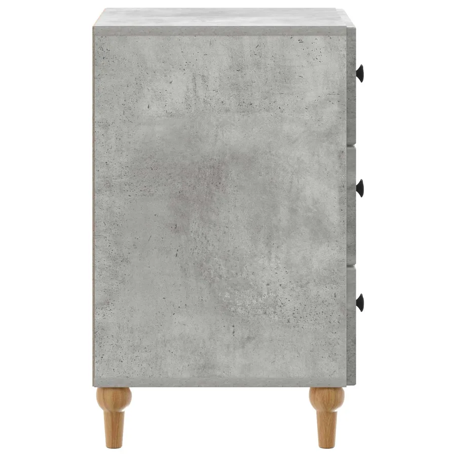 Cabinet de chevet avec tiroir Gris béton 43 x 41 x 66,5 cm - 6