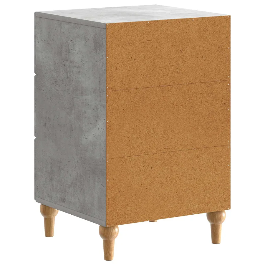 Cabinet de chevet avec tiroir Gris béton 43 x 41 x 66,5 cm - 7