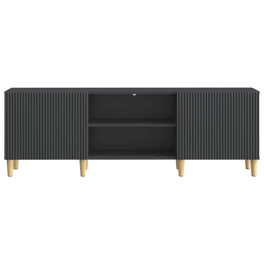 Meuble TV Noir 150 x 31 x 50 cm Bois d'ingénierie - 6