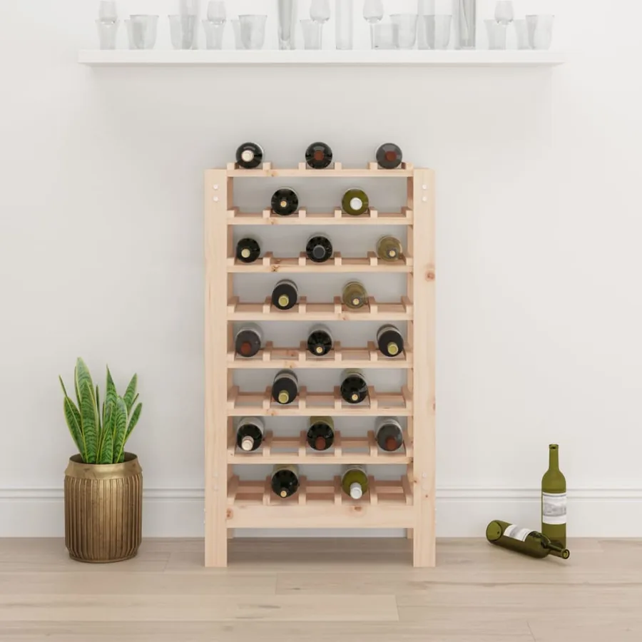 Casier à vin 61,5x30x107,5 cm Bois de pin massif - 3