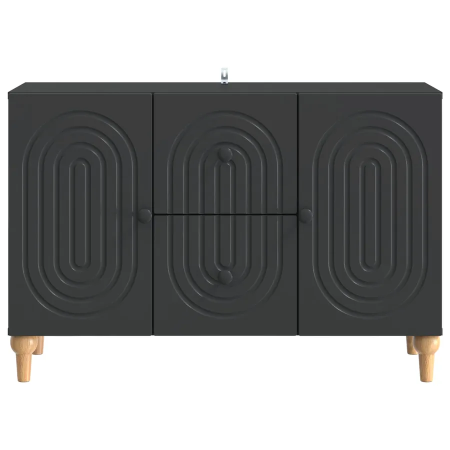 Meuble TV avec tiroir Noir 89 x 34,5 x 60 cm Bois d'ingénierie - 6