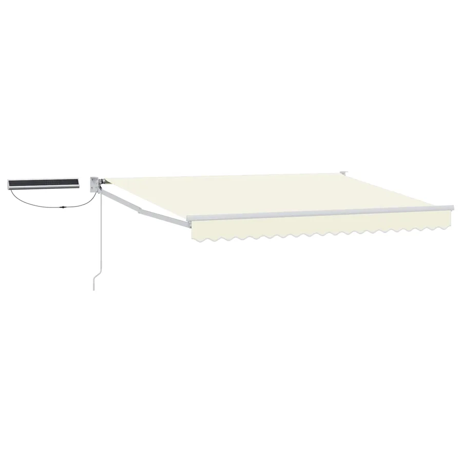 Auvent rétractable électrique Crème et Blanc 3 x 2,5 m - 2