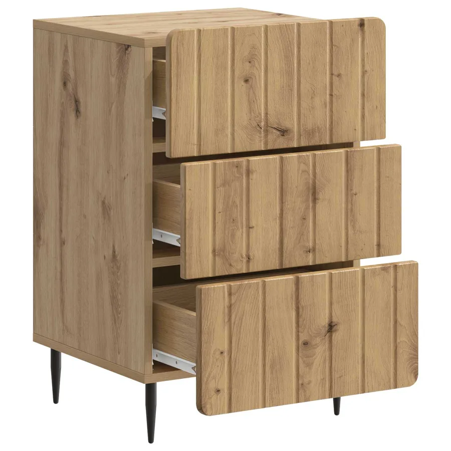Cabinet de chevet Chêne artisanal 43 x 41 x 68 cm - 4