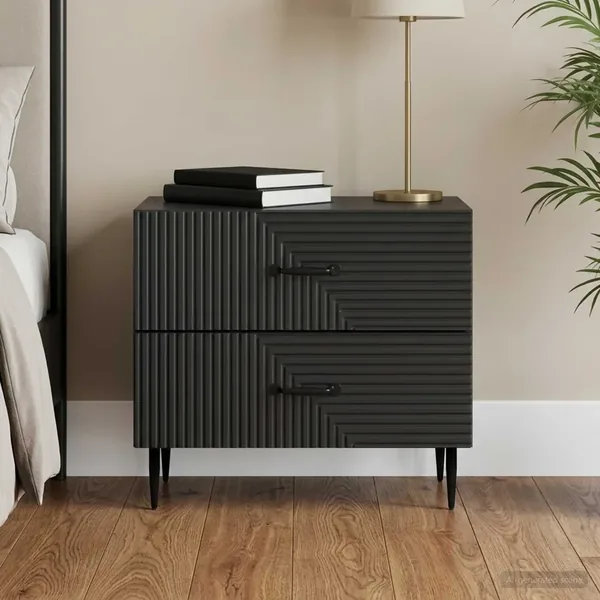 Cabinet de chevet Noir 62 x 34,5 x 47,5 cm Bois d'ingénierie