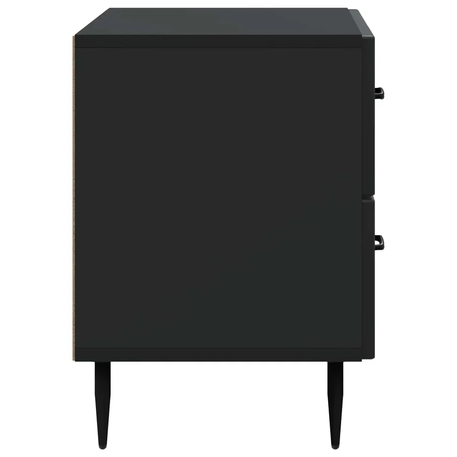 Cabinet de chevet Noir 62 x 34,5 x 47,5 cm Bois d'ingénierie - 6