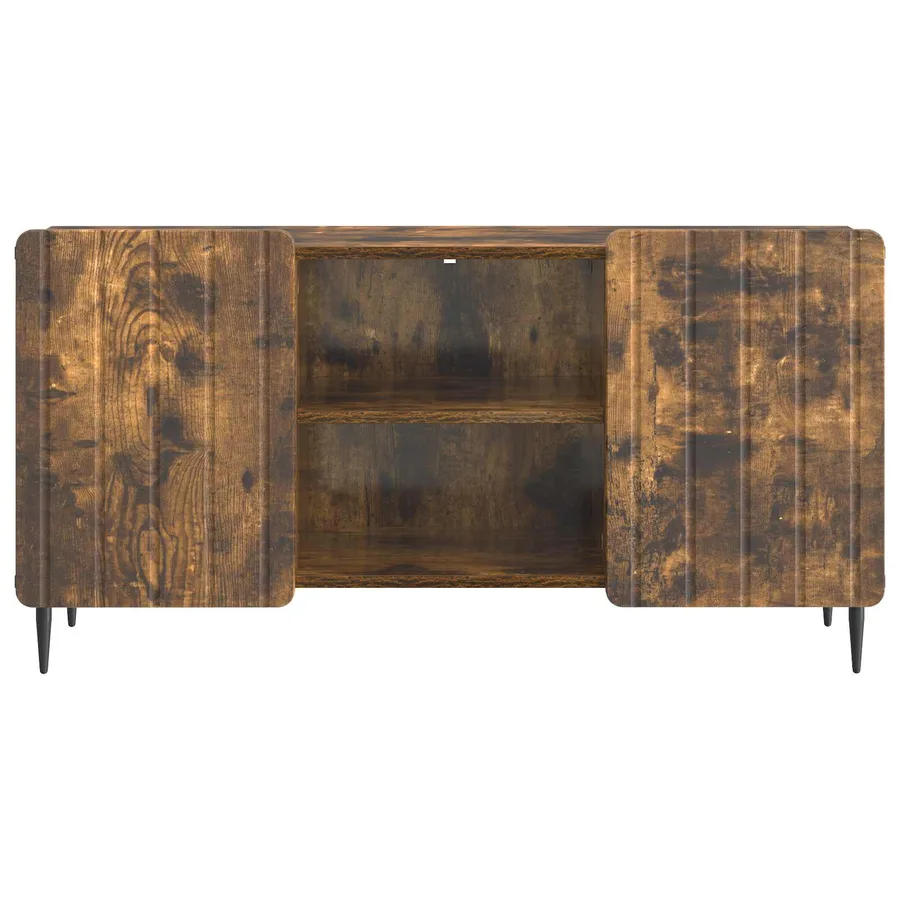 Meuble TV Chêne fumé 102 x 34,5 x 52 cm Bois d'ingénierie - 6
