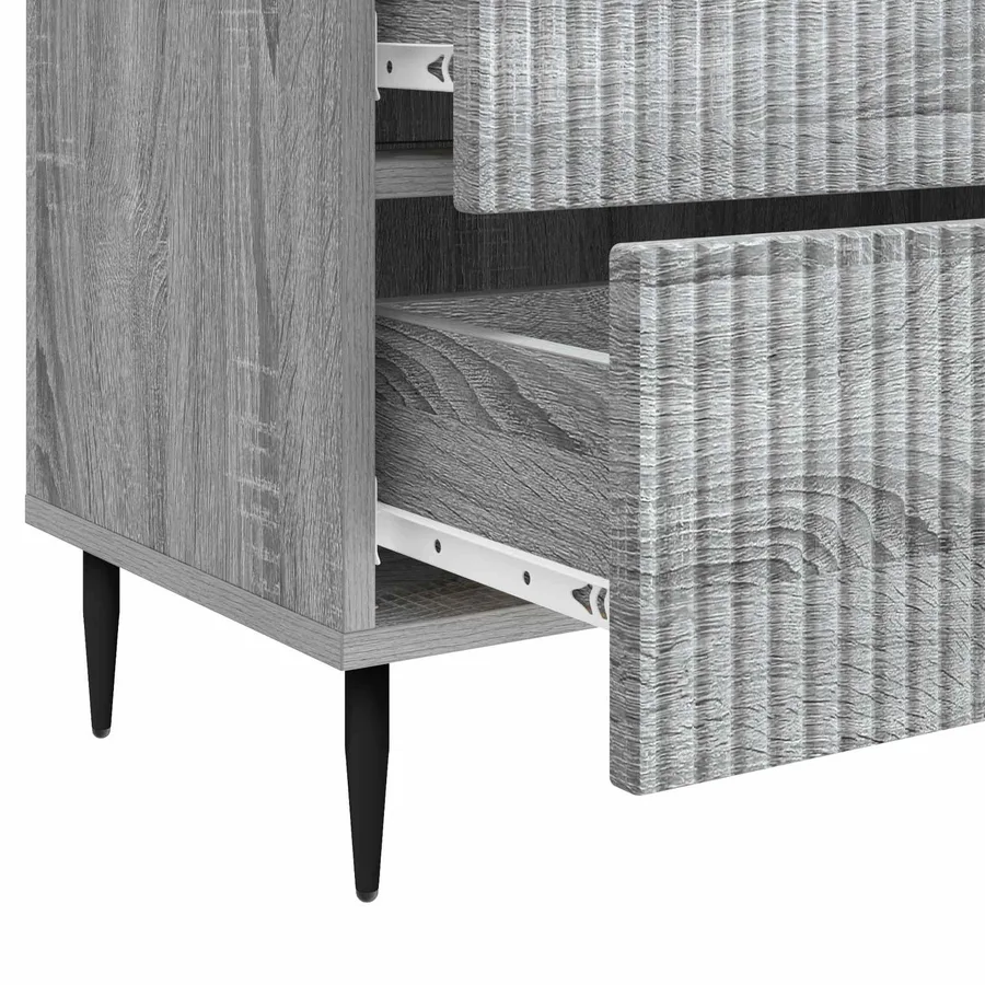 Cabinet de chevet avec tiroir Sonoma gris 62 x 34,5 x 47,5 cm - 9