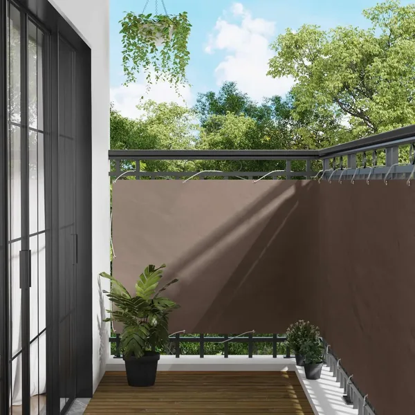 Écran de balcon Taupe 110 x 700 cm Tissu Oxford