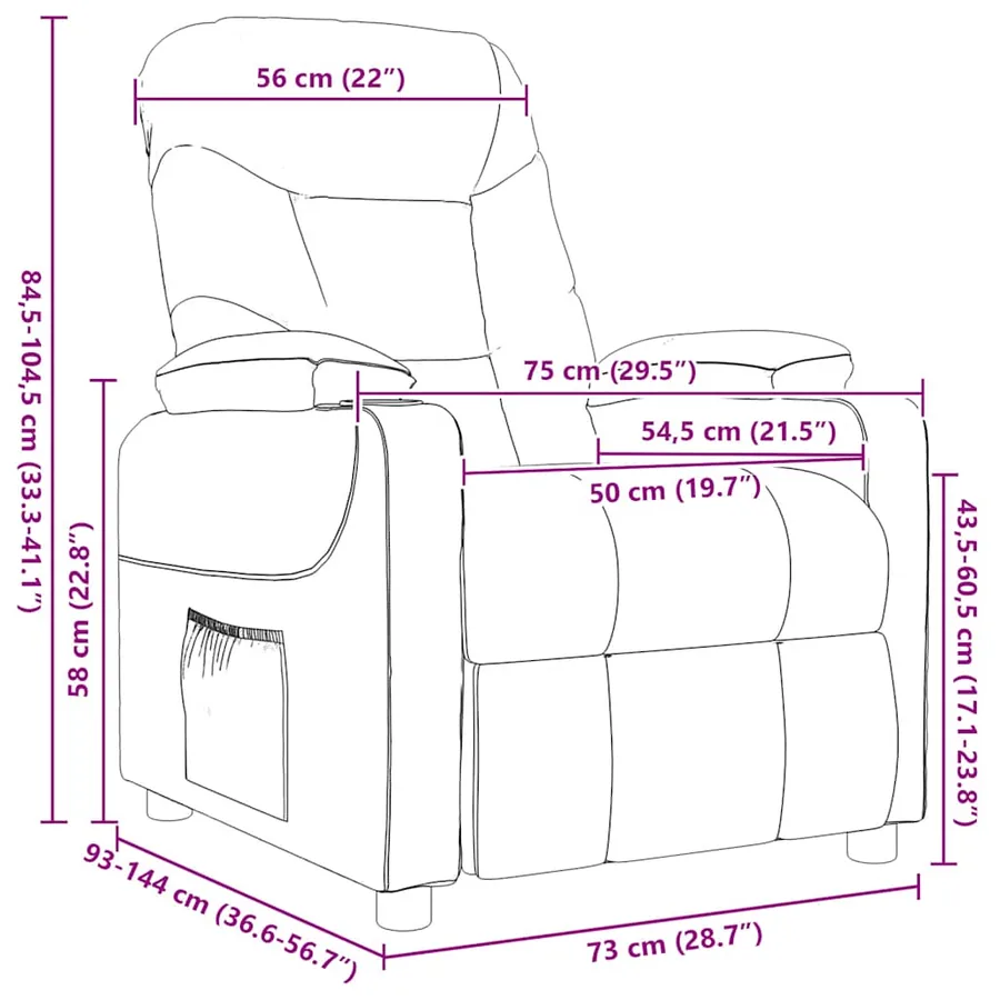 Fauteuil de massage Taupe Tissu - 8