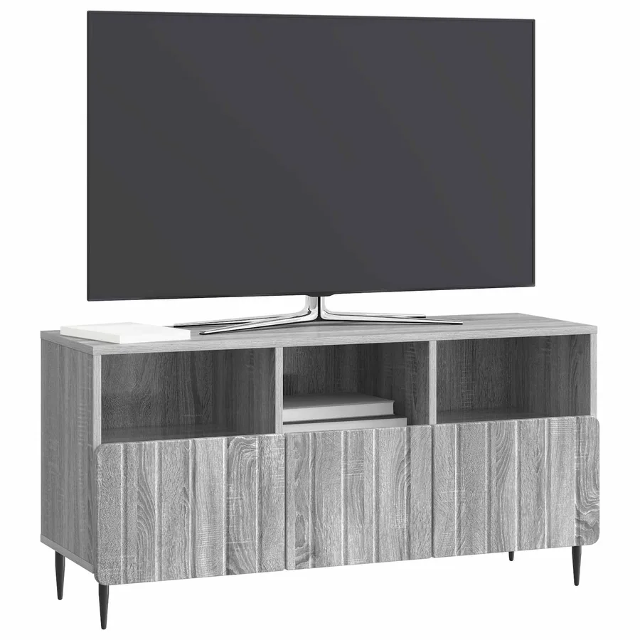 Meuble TV Sonoma gris 102 x 34,5 x 50 cm Bois d'ingénierie - 3