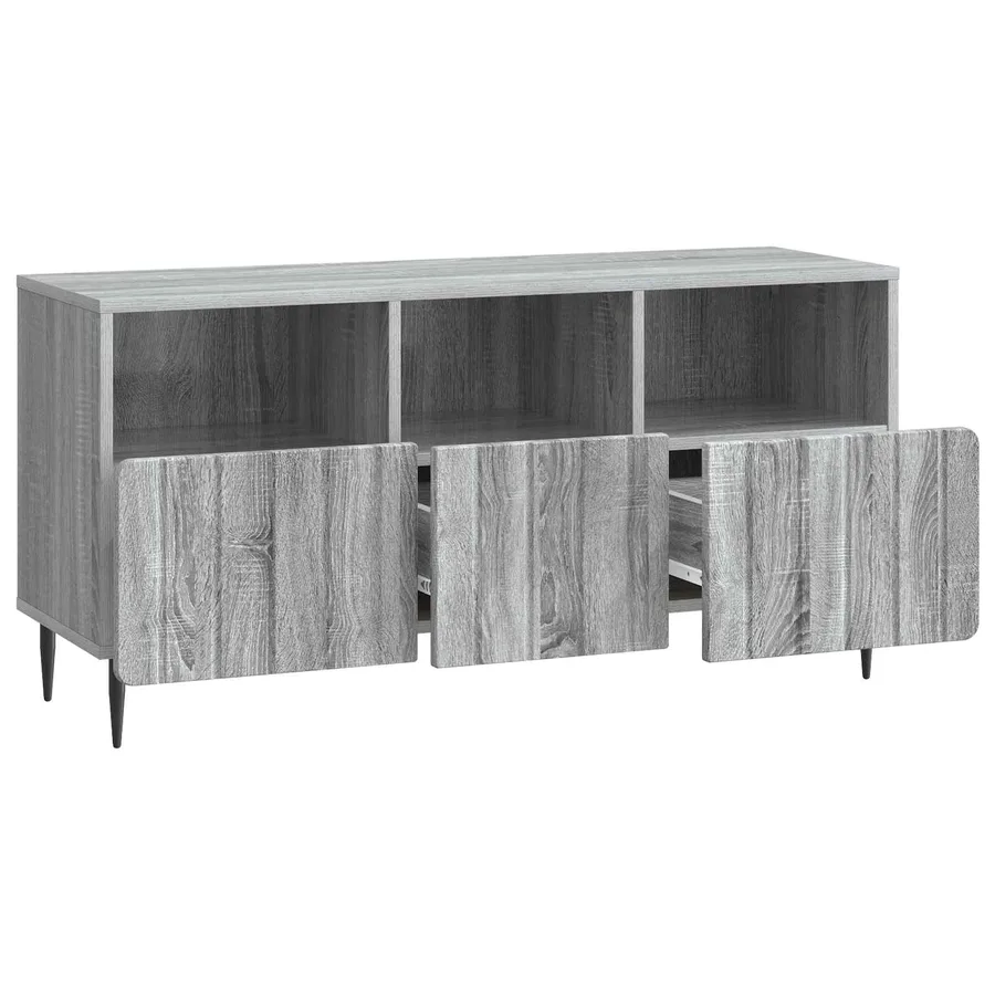 Meuble TV Sonoma gris 102 x 34,5 x 50 cm Bois d'ingénierie - 5